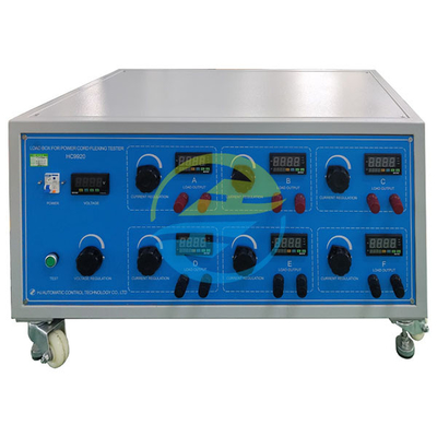 قیمت مناسب دستگاه خم کردن سیم برق سیستم بارگذاری تجهیزات آزمایش کابل 6 ایستگاه 0-40A دقت آمپرمتر جریان تنظیم شده ±1٪ آنلاین